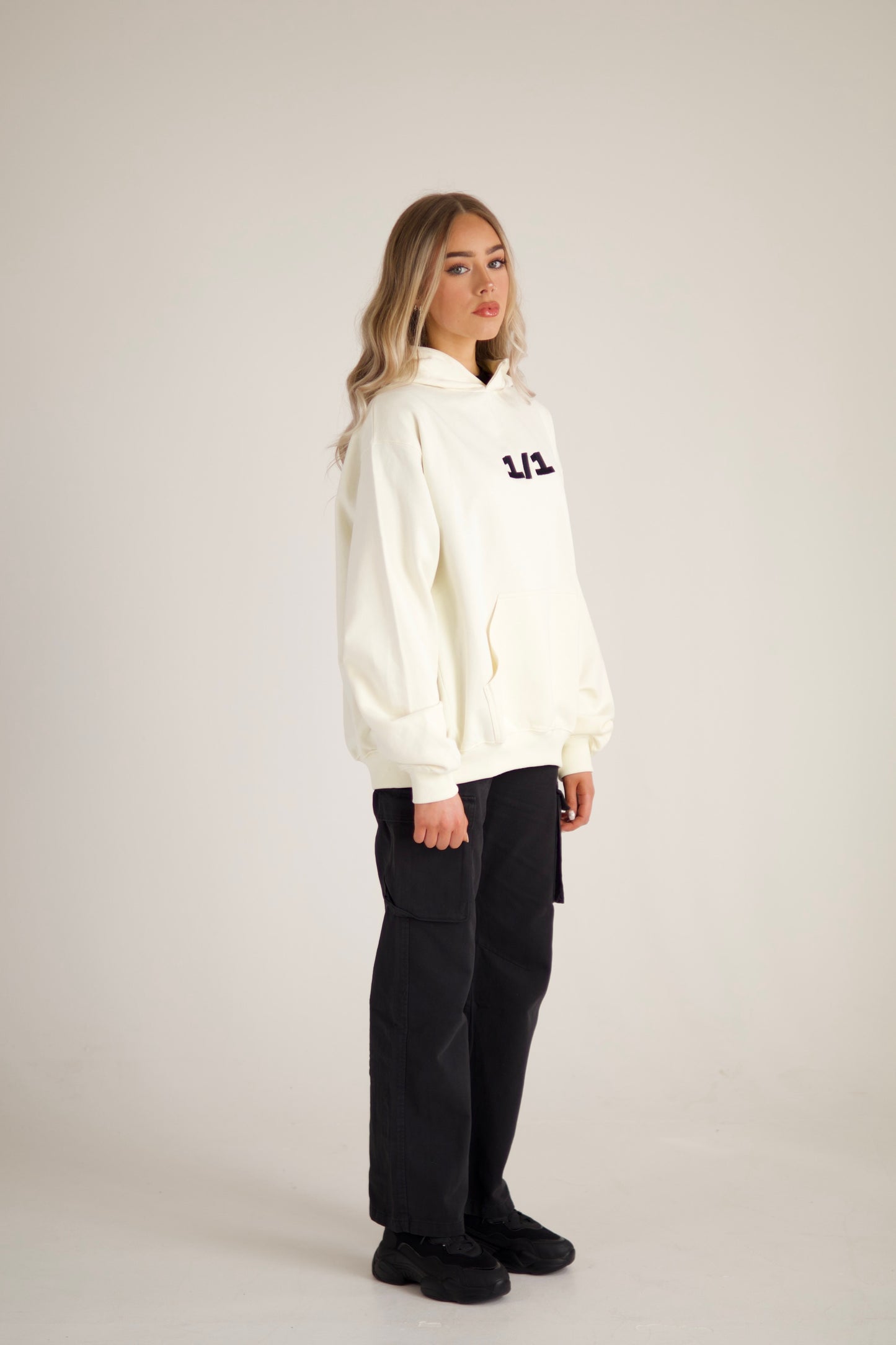 Contrast Collection Oversized Cream Hoodie